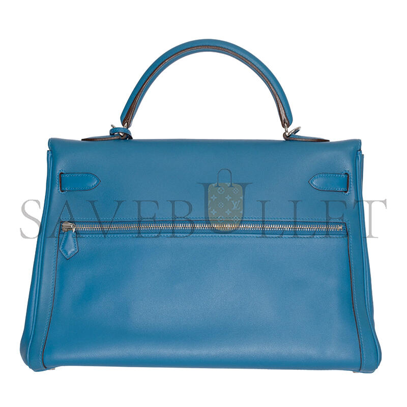 H**me5 master kelly lakis 35 blue hydra swift palladium hardware (35*24*12cm)